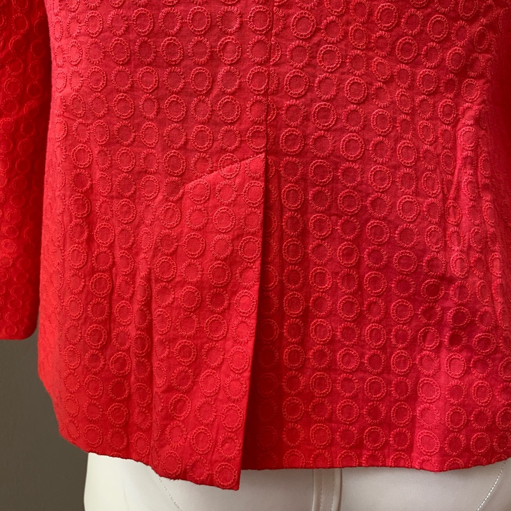 TALBOTS Coral/Red Lightweight Business Career Blazer | Size 4 - Picture 7 of 11